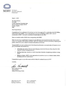 MDRT Letter 2019